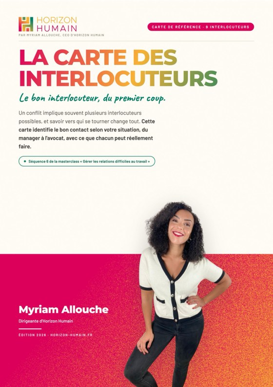 Couverture du guide La carte des interlocuteurs, par Myriam Allouche