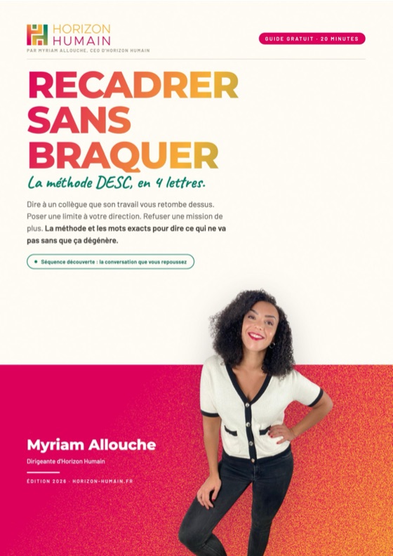 Couverture du guide Recadrer sans braquer, la méthode DESC, par Myriam Allouche